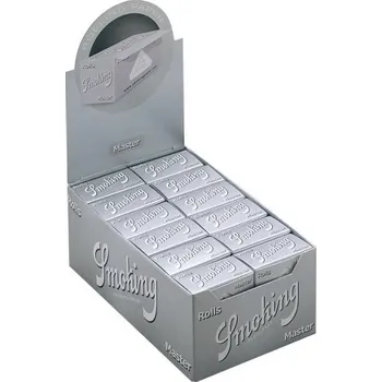 Rolovací papírky SMOKING MASTER ROLLS, 4m v balení | box 24ks (Úzké rolovací papírky SMOKING MASTER ROLLS, 4m v balení. Box 24ks.)