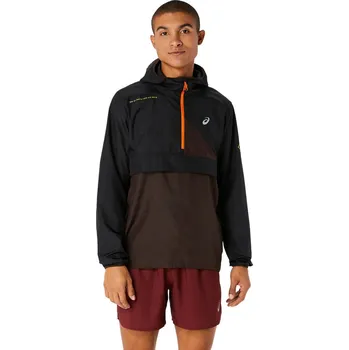 Pánská větrovka Pánská Přechodná bunda ASICS FUJITRAIL ANORAK 2011C382-600 – Černá M