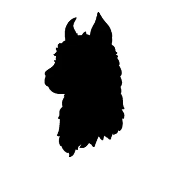 Samolepící dekorace Lama 006 levá silueta (01 - černá) SAMOLEPKA NA AUTO, NÁLEPKA, FÓLIE, POLEP, TUNING, VLASTNÍ TEXT, TISK, AUTOSAMOLEPKY.cz, POLEPY, OBRÁZEK, LOGO, 3D STICKERS