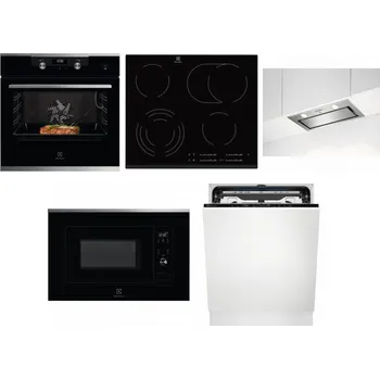 Set domácích spotřebičů ELECTROLUX KODEC75X2 + ELECTROLUX EHF6547FXK + ELECTROLUX LFG716X + ELECTROLUX LMS2203EMX + ELECTROLUX EEM69410L