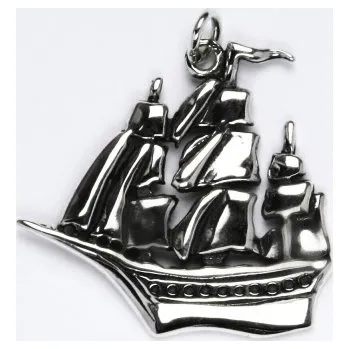 Přívěsek Stříbrný přívěsek briga plachetnice - P159 (Stříbrný přívěsek plachetnice)