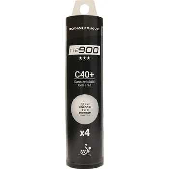 Stolní tenis PONGORI Míčky na stolní tenis TTB 900C 40+ 3* 4 ks bílé BÍLÁ