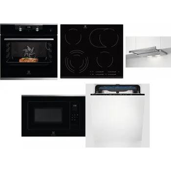 Set domácích spotřebičů ELECTROLUX KODEC75X2 + ELECTROLUX EHF6547FXK + ELECTROLUX LFP326S + ELECTROLUX LMS4253TMX + ELECTROLUX EES48200L