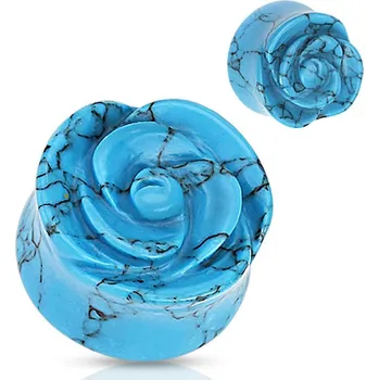 Piercing Plug do ucha - nerost howlit tyrkys (6 mm)