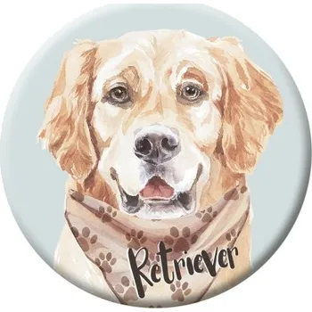Button (placka) se špendlíkem 44 mm - Retriever