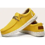 Pánské prodyšné loafers s tkaničkami Barva: Žlutá, Velikost: 46