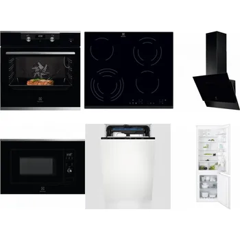 Set domácích spotřebičů ELECTROLUX KODEC75X2 + ELECTROLUX EHF6343FOK + ELECTROLUX LFV616K + ELECTROLUX LMS2203EMX + ELECTROLUX EEM23100L + ELECTROLUX ENT6TF18S