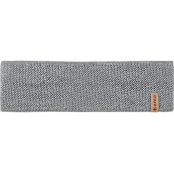 Zimní čelenka Kama pletená Merino čelenka C50 109 - světle šedá UNI