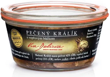 Via Delicia Pečený králík s vepřovým bůčkem 210 g