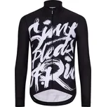 HOLOKOLO Cyklistický dres s dlouhým rukávem zimní - STREETBEAT WINTER - bílá/černá