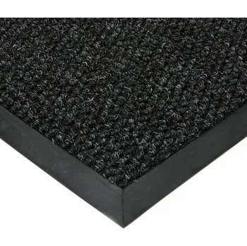 Černá textilní zátěžová vstupní čistící rohož Fiona - 50 x 80 x 1,1 cm