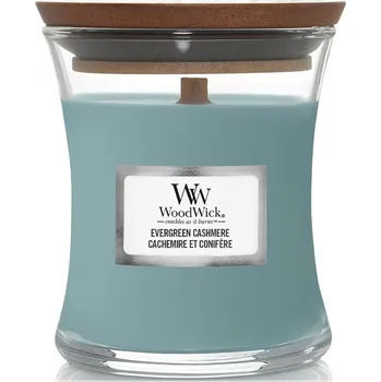 Svíčka WoodWick malá svíčka Evergreen Cashmere 85 g