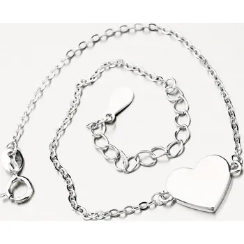 Náramek Goldex Dámský náramek stříbro 925 srdcem s možností rytiny BST-14674/21 délka 19 cm