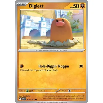 Karetní hra Diglett 103/197 - Obsidian Flames Typ karty: Non-Holo