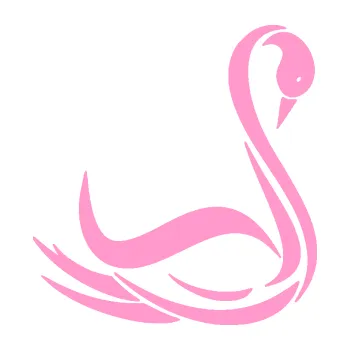 Samolepicí dekorace na vozidlo Labuť 006 pravá (24 - světle růžová) SAMOLEPKA NA AUTO, NÁLEPKA, FÓLIE, POLEP, TUNING, VLASTNÍ TEXT, TISK, AUTOSAMOLEPKY.cz, POLEPY, OBRÁZEK, LOGO, 3D STICKERS