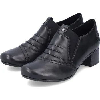 Dámské polobotky Dámské kožené polobotky 41657-00 Rieker černé Barva: schwarz, Velikost: 39