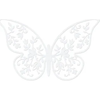 Svatební dekorace Papíroví dekorační motýlci - bílí II