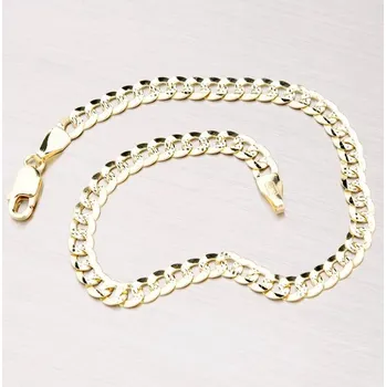 Náramek Náramek žluté zlato 585 Pancer s gravírováním 44-1178 délka 17 cm