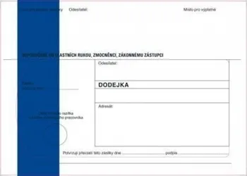 Obálka Krkonošské obálky Samopropisovací obálka s dodejkou B6 s modrým pruhem 1000 ks