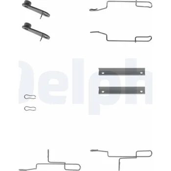 Přislušenství brzdového systému Sada příslušenství, obložení kotoučové brzdy DELPHI LX0168
