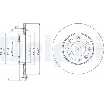 Brzdový kotouč Brzdový kotouč DELPHI BG3653