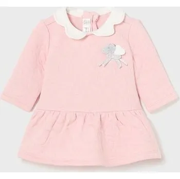 Kojenecké šaty kojenecké teplé růžové šatičky Mayoral 2839-33 velikost 62