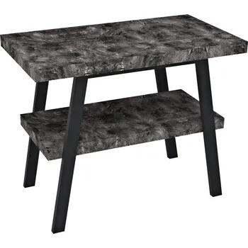 Koupelnový nábytek Sapho Twiga Umyvadlový stolek 80x72x50 cm, černá mat/štípaný kámen, VC442-80-9