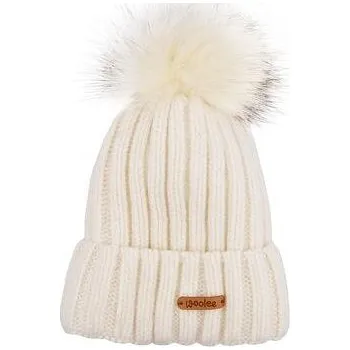Čepice Vlnka Dětská vlněná čepice Woolee V38 bílá