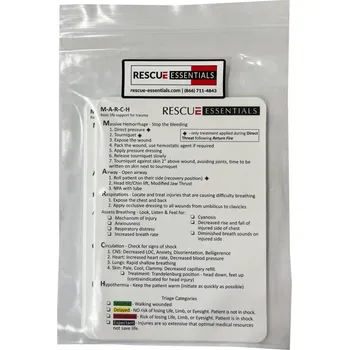 Zdravotnický materiál Sada MARCH karet - 10 ks