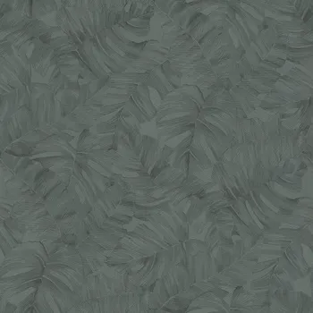 Tapeta Zelená vliesová tapeta s plastickými listy, TI2107, Time 2025, Grandeco