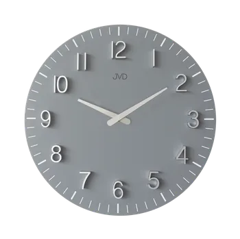 Hodiny JVD Designové nástěnné minimalistické šedé hodiny JVD HC404.3 (hodiny o průměru 400mm)
