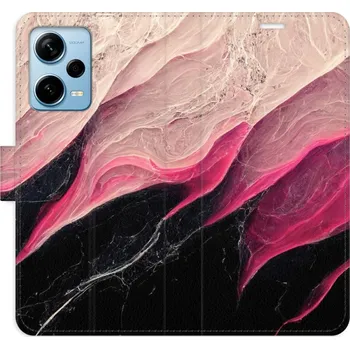 Pouzdro na mobilní telefon Flipové pouzdro iSaprio - BlackPink Marble - Xiaomi Redmi Note 12 Pro+ 5G