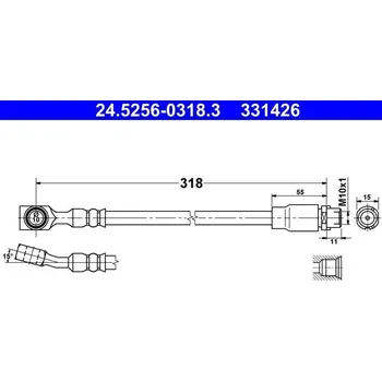 Brzdová hadice Brzdová hadice ATE 24.5256-0318.3