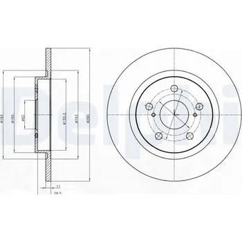 Brzdový kotouč Brzdový kotouč DELPHI BG4200C