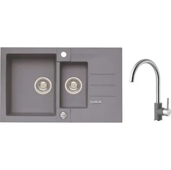 Granitový dřez SET ALVEUS ROCK 70 /04 + BATERIE ELZA 04