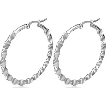 Náušnice Dámské náušnice ocel lesklé kruhy 35mm GGEO246