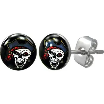 Náušnice Dámské náušnice ocel - pirát GLEB104