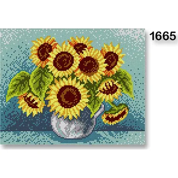 Vyšívací vzor Vyšívací předloha 70240/1665 slunečnice 24 x 30 cm