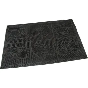 Rohožka Gumová vstupní kartáčová rohož Shoes - Squares - 60 x 40 x 0,7 cm