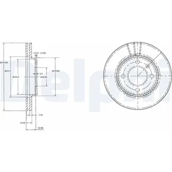 Brzdový kotouč Brzdový kotouč DELPHI BG2109