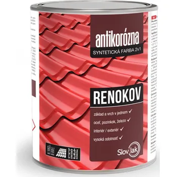 barva na kov Slovlak RENOKOV antikorozní barva na kov 2v1 0.75 kg 0230 Hnědá
