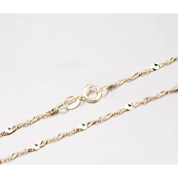 Řetízek Řetízek žluté zlato 585 zdobený gravírovanými plošky 45-1699 délka 45 cm