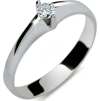 Oblečení a móda Zásnubní prsten bílé zlato 585/1000 zirkon ZP1956 velikost 47