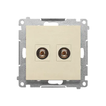 Elektrická zásuvka SIMON TGL.01/144 Zásuvka reproduktorová 1 násobná (přístroj s krytem) bílá