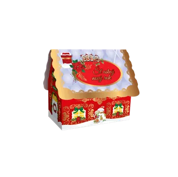 Čaj LIRAN Vánoční chaloupka s vánočním stromkem zelený čaj se zázvorem, pomerančem a sko 20x2g