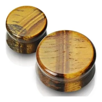 Piercing Šperky4U Plug do ucha z tygřího oka - PL01011-10