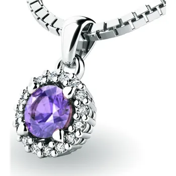 Oblečení a móda Dámský přívěsek přírodní diamant 0.50 ct G/SI s tanzanitem a tanzanit 10927-B-TAN délka řetízku 45 cm