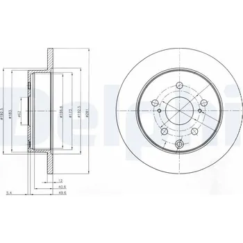 Brzdový kotouč Brzdový kotouč DELPHI BG4115