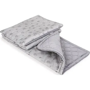 Dětská deka Ceba Baby Dětská deka s polštářkem Stars šedá