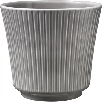 Keramický květináč Delphi lesklý 12 cm šedý (137832 059 0331/0012/2512 šedý obal)